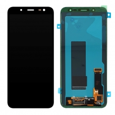 Pantalla completa para Samsung Galaxy J6 2018 J600 negra original reacondicionada