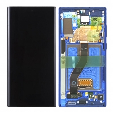 Pantalla completa con marco para Samsung Galaxy Note 10 Plus N975F azul original