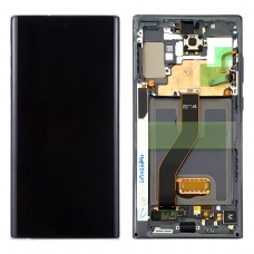 Pantalla completa con marco para Samsung Galaxy Note 10 Plus N975F negra original(Assembled)