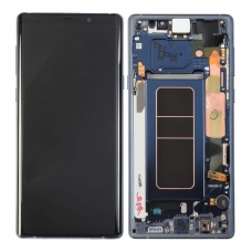 Pantalla completa con marco para Samsung Galaxy Note 9 N960F azul original