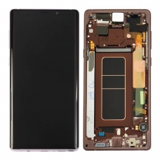 Pantalla completa con marco para Samsung Galaxy Note 9 N960F oro/cobre metálico original