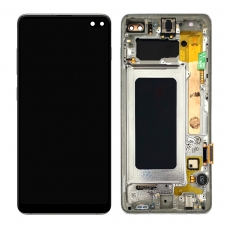 Pantalla completa con marco original desmontaje para Samsung Galaxy S10 Plus G975 plata