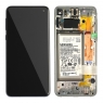 Pantalla completa con marco y batería original reparada para Samsung Galaxy S10e G970 plata