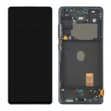 Pantalla completa con marco para Samsung Galaxy S20 FE 5G G780 G781 navy original(Assembled)