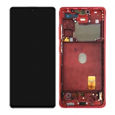 Pantalla completa con marco para Samsung Galaxy S20 FE 5G G780 G781 roja original