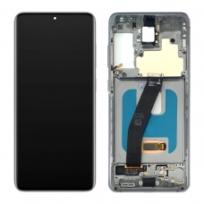 Pantalla completa con marco original assembled para Samsung Galaxy S20 G980 G981 gris