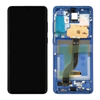 Pantalla completa con marco para Samsung Galaxy S20 Plus 5G G985 G986 azul aurora original