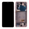 Pantalla completa con marco dorado para Samsung Galaxy S21 5G G991B violeta original