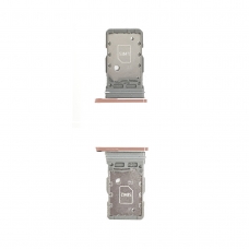 Bandeja Dual SIM rosa para Samsung Galaxy S21 G991/S21 Plus 5G SM-G996/S21 Ultra G998(Doble cara)