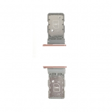 Bandeja Dual SIM rosa para Samsung Galaxy S21 G991/S21 Plus 5G SM-G996/S21 Ultra G998(Doble cara)