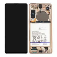 Pantalla completa con marco dorado y batería para Samsung Galaxy S21 Plus 5G G996 violeta original