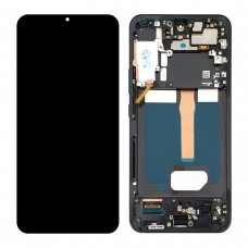 Pantalla completa con marco para Samsung Galaxy S22 Plus 5G S906 negra original reparada