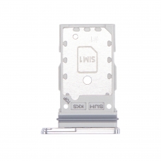Bandeja Dual SIM para Samsung Galaxy S22 Ultra 5G S908 blanca