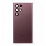 Tapa trasera con lente para Samsung Galaxy S22 Ultra 5G S908 burgundy