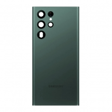 Tapa trasera con lente para Samsung Galaxy S22 Ultra 5G S908 verde