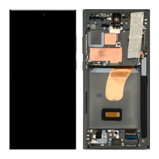 Pantalla completa con marco para Samsung Galaxy S23 Ultra 5G S918 verde original reparada