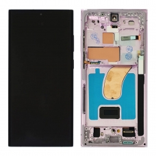Pantalla completa con marco para Samsung Galaxy S23 Ultra 5G S918 violeta OLED