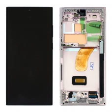 Pantalla completa con marco para Samsung Galaxy S23 Ultra 5G S918 violeta original(Assembled)