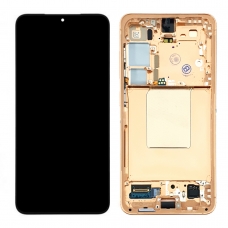 Pantalla completa con marco para Samsung Galaxy S24 S921 naranja original