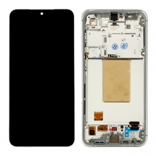 Pantalla completa con marco para Samsung Galaxy S24 FE 5G S721 plata original