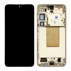 Pantalla completa con marco para Samsung Galaxy S24 Plus S926 amarilla original