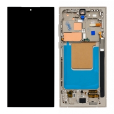 Pantalla completa con marco para Samsung Galaxy S24 Ultra 5G S928 gris OLED