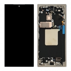 Pantalla completa con marco para Samsung Galaxy S24 Ultra 5G S928 gris original