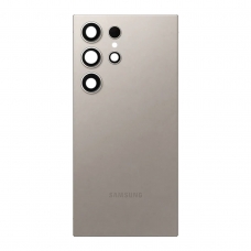 Tapa trasera con lente para Samsung Galaxy S24 Ultra 5G S928 gris titanium original desmontaje