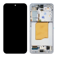 Pantalla completa con marco para Samsung Galaxy S25 5G S931 azul claro/icy blue original