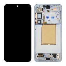 Pantalla completa con marco para Samsung Galaxy S25 Plus 5G S936 azul claro/icy blue original