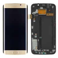 Pantalla completa con marco para Samsung Galaxy S6 Edge G925F dorada original