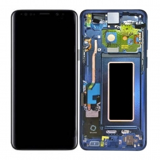 Pantalla completa con marco para Samsung Galaxy S9 G960F azul original