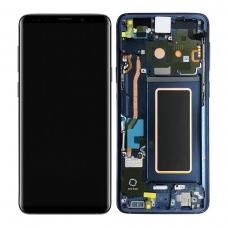 Pantalla completa con marco para Samsung Galaxy S9 Plus G965F azul original