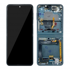 Pantalla completa con marco para Samsung Galaxy Z Flip 3 5G F711B verde original