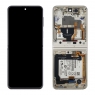 Pantalla completa con marco para Samsung Galaxy Z Flip 3 5G F711 cream original desmontaje