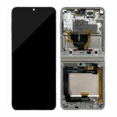 Pantalla completa con marco para Samsung Galaxy Z Flip 3 5G/F711B plata original