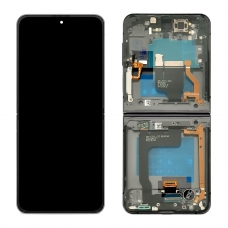 Pantalla completa con marco para Samsung Galaxy Z Flip 4 5G F721 gris original(Assembled)