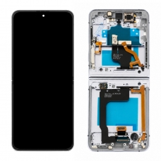 Pantalla completa con marco para Samsung Galaxy Z Flip 4 5G F721B azul original(Assembled)
