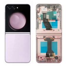 Pantalla completa con marco para Samsung Galaxy Z Flip 5 5G F731B violeta original(Assembled)