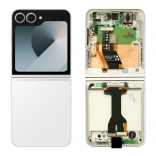 Pantalla completa con marco para Samsung Galaxy Z Flip 6 5G F741 blanca original