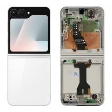 Pantalla completa con marco para Samsung Galaxy Z Flip 7 FE 5G F761 blanca original