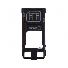 Soporte SIM y Micro SD negro para Sony Xperia X F5121