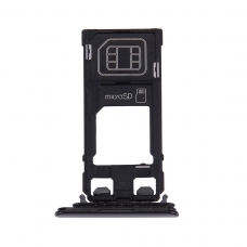 Bandeja SIM/micro SD color negra para Sony Xperia XZ F8331/F8332 