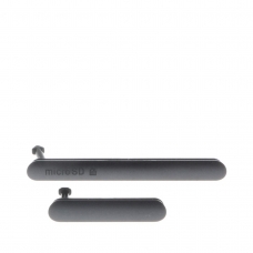 Set De Tapas Laterales negra de Micro SD y USB para Sony Xperia Z3 D6603/D6643/D6653 (2Pcs)