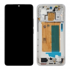 Pantalla completa con marco para Xiaomi Pocophone Poco F7 5G plata original nueva