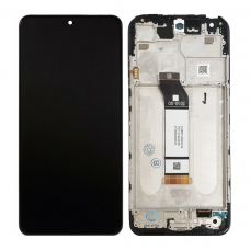 Pantalla completa con marco para Xiaomi Pocophone M3 Pro 5G M2103K19PG/Redmi Note 10 5G negra original