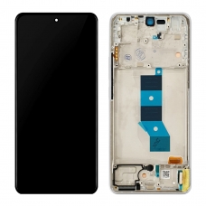 Pantalla completa con marco para Xiaomi Pocophone M7 Pro 5G plata original