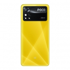 Tapa trasera con lente para Xiaomi Pocophone X4 Pro amarilla original