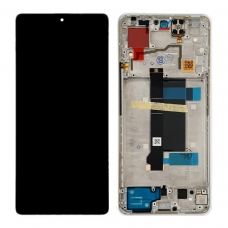Pantalla completa con marco para Xiaomi Redmi Note 13 Pro 5G/Poco X6 5G blanca original