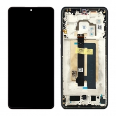 Pantalla completa con marco para Xiaomi Poco X6 Pro 5G negra original(Service Pack)